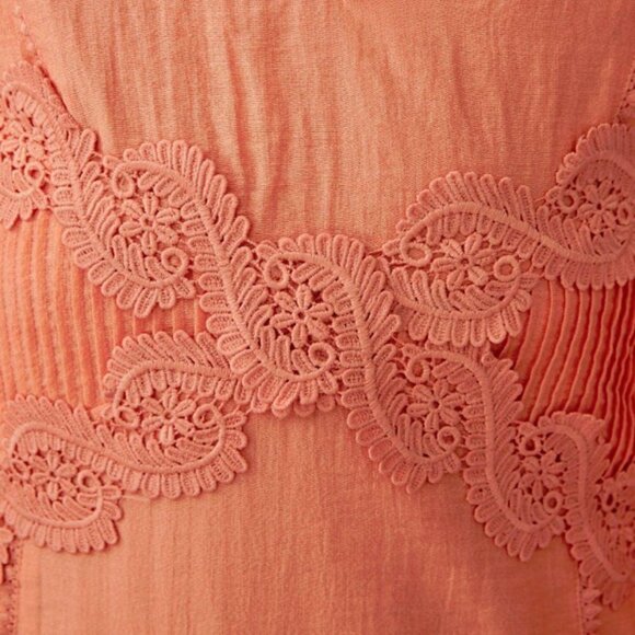 NWT Keepsake peach long sleeve trim mini dress - Picture 5 of 7